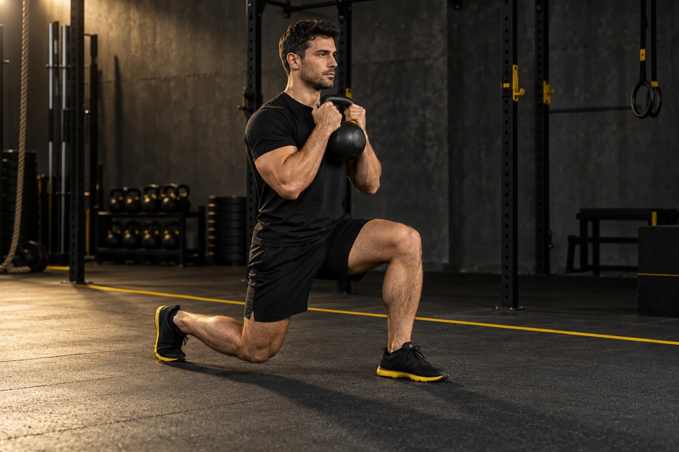 Goblet Reverse Lunges — imagem gerada do exercício