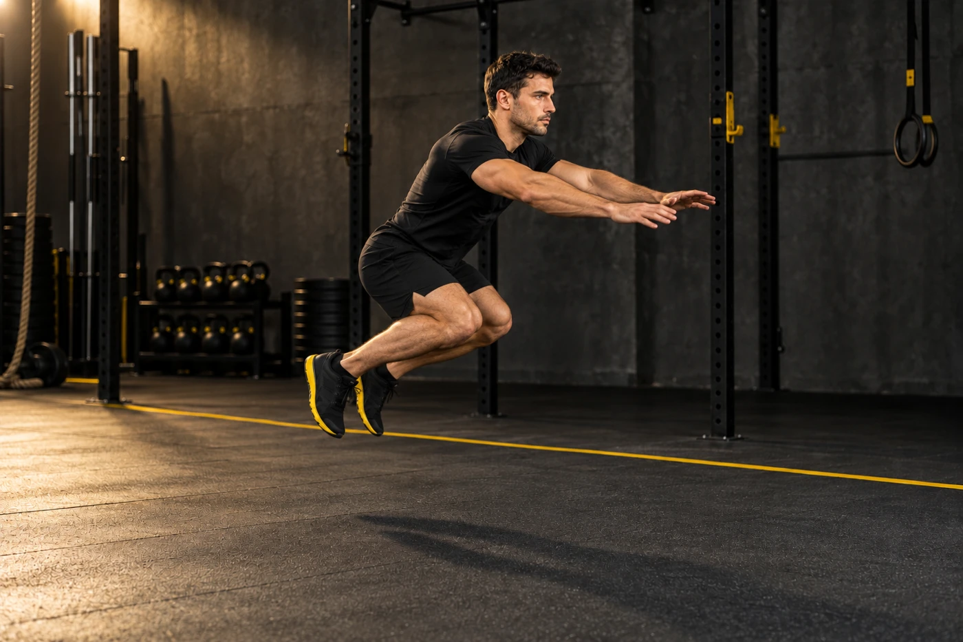 Burpee Broad Jump — imagem gerada do exercício