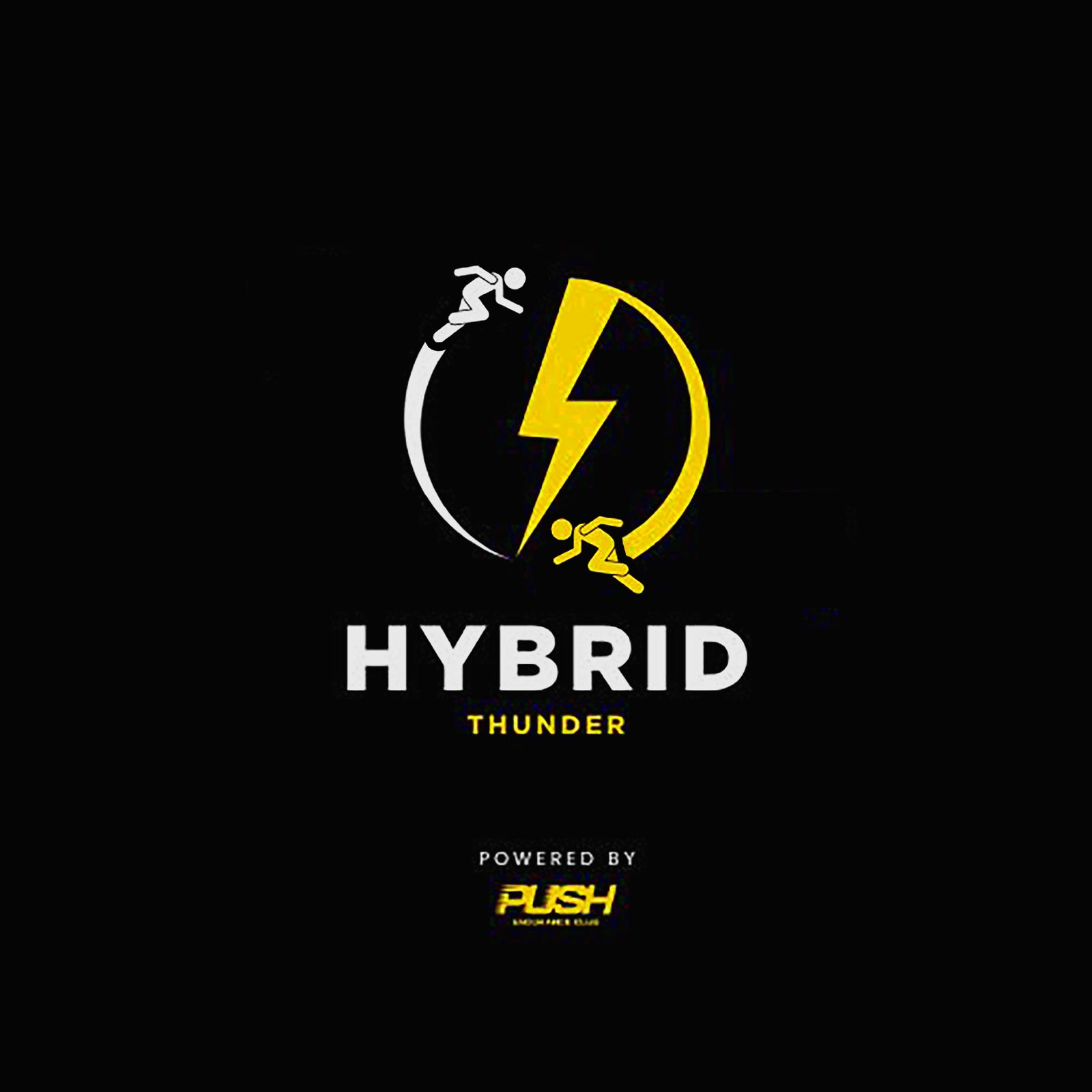 Logótipo oficial Hybrid Thunder — Powered by PUSH